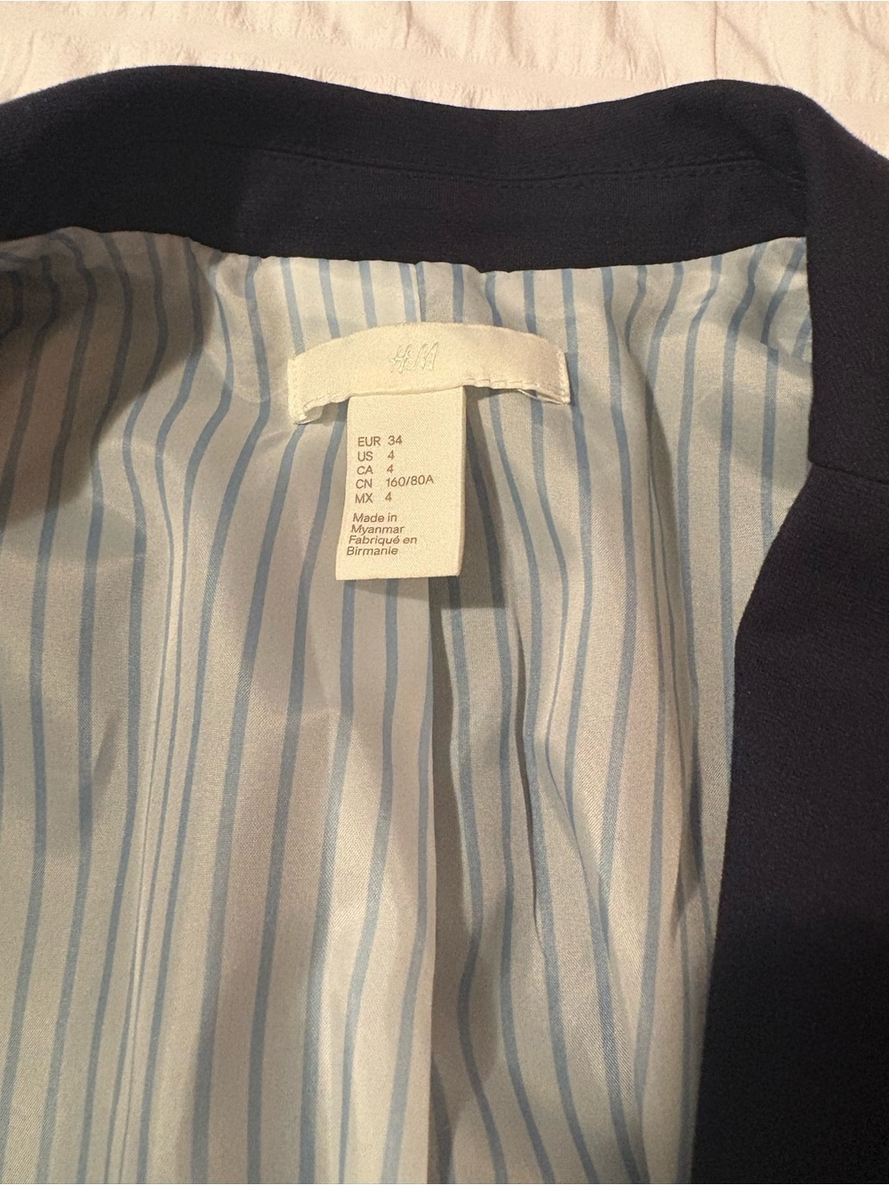 Women's Navy Tailored Blazer - H&M - Picture 5 of 5